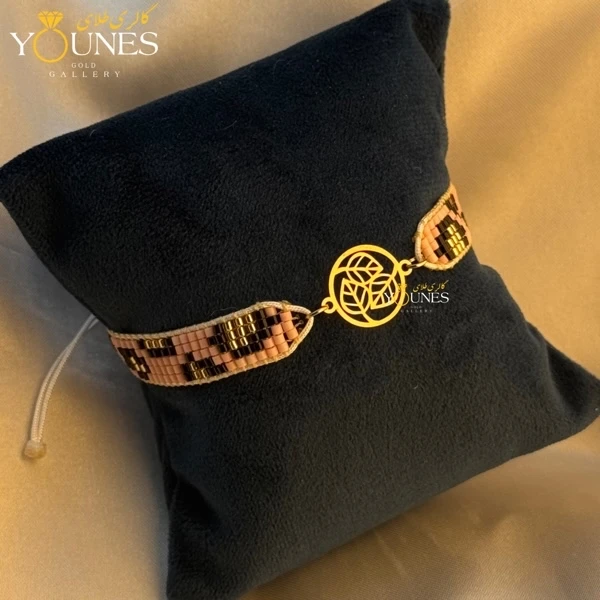 دستبند میوکی برگی طلا